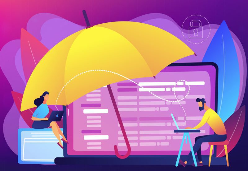 Cyber Insurance Umbrella Concept