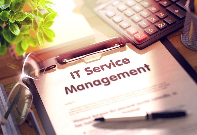 ITSM: IT Service Management Clipboard and Pen