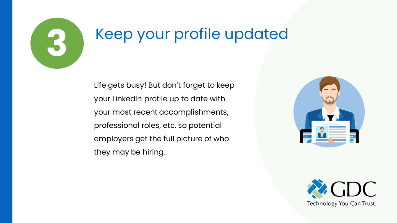 Keep your profile updated